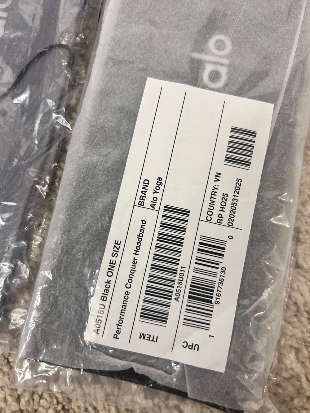 NWT 3-Pack ALO Yoga Performance Conquer Headbands- Steel Gray/Black/White - Picture 5 of 6